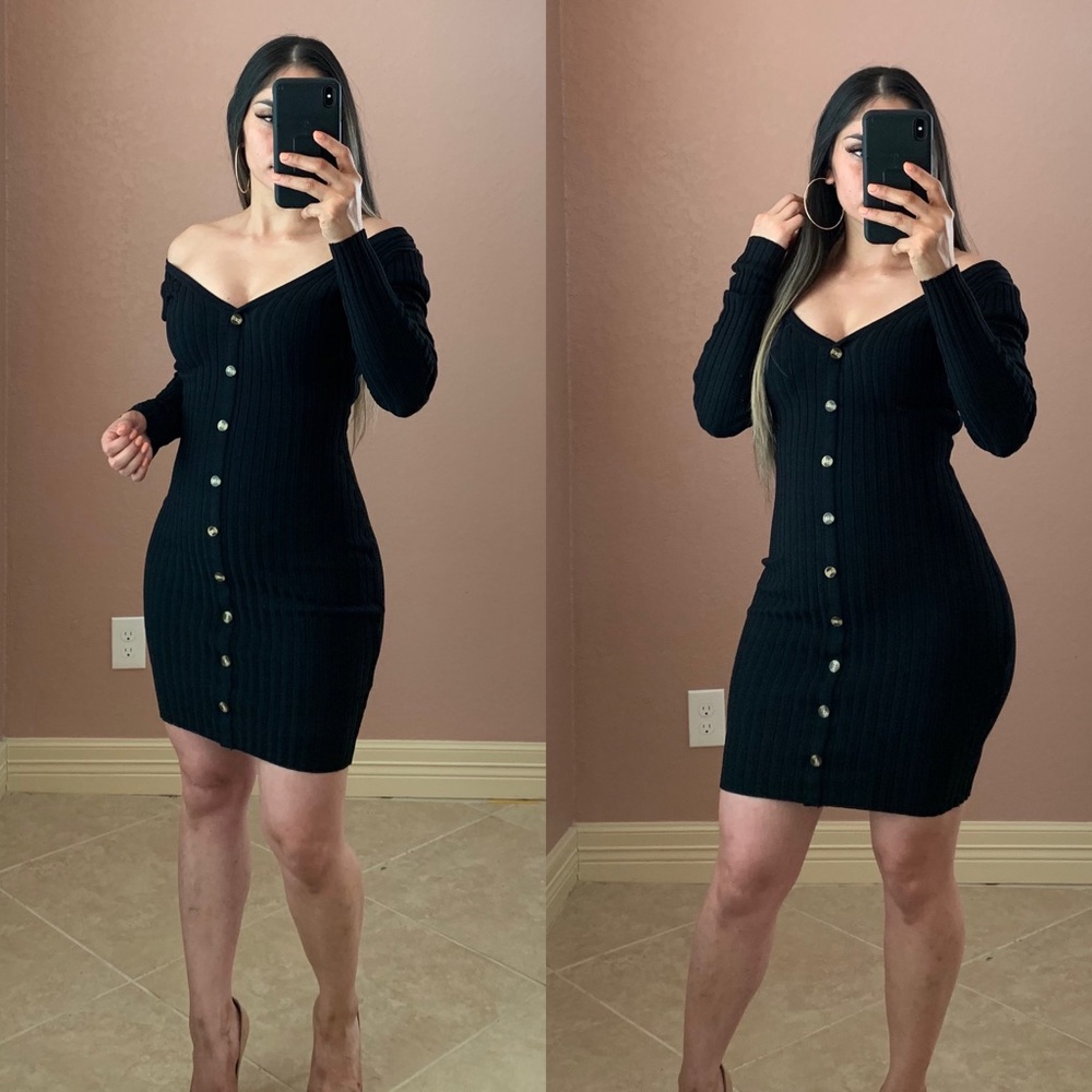 ZOE Ribbed Dress - Picture 2 of 4